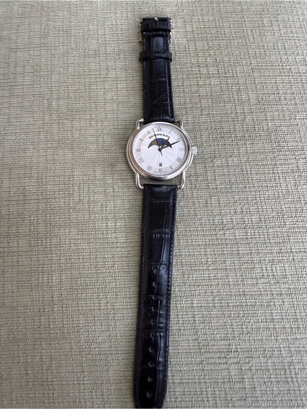PARTS ONLY.  Burberry Moonphase -Mens Round Watch